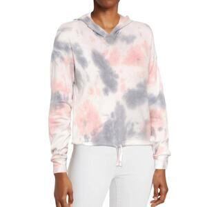 New! Dakini Ultra Soft Cotton Tie-Dye Print Sweatshirt Tie Front Hoodie